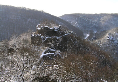 Vom Aussichtspunkt der Neuen Burg im Winter.